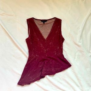 BCBG Maxazria asymmetrical peplum top